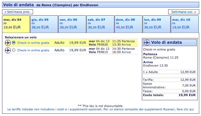 roma ciampino eindhoven ryanair
