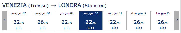 ryanair venezia treviso gennaio 2014