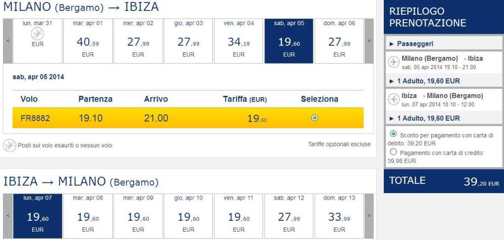 ryanair milano ibiza