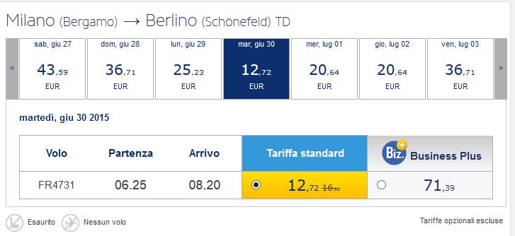 voli ryanair scontati 2
