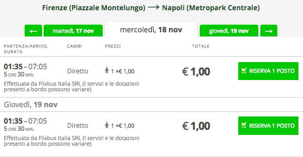 firenze - napoli flixbus
