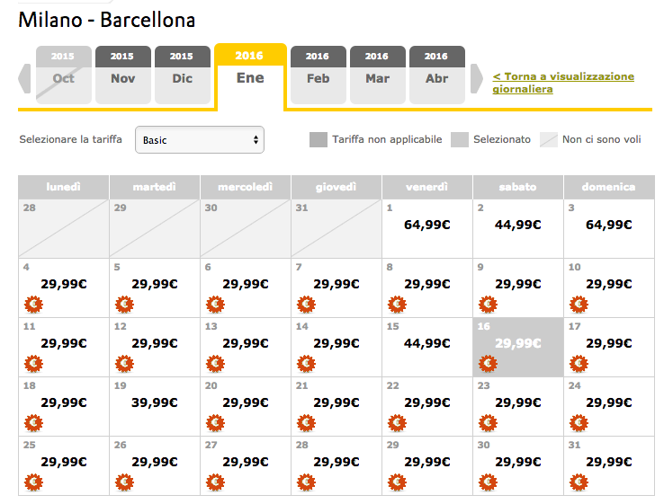 voli vueling milano barcellona