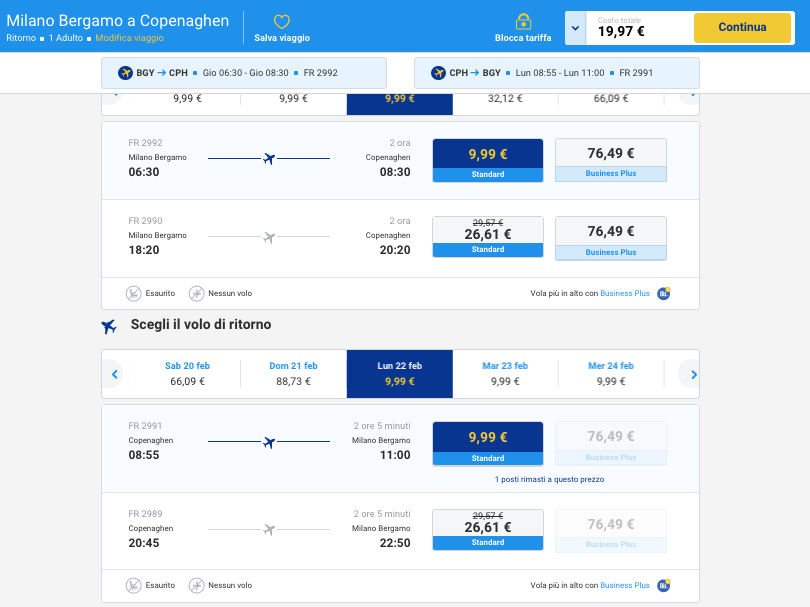 biglietti aerei low cost per copenaghen