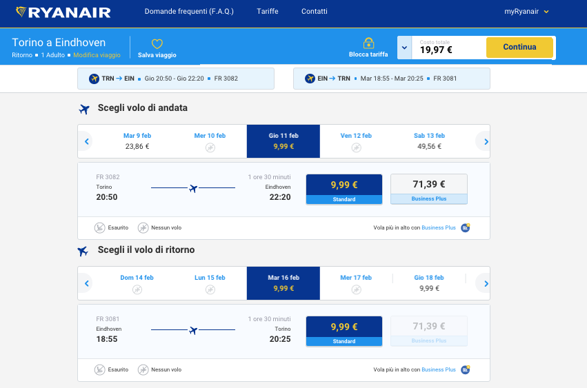 biglietti aerei low cost per eindhoven