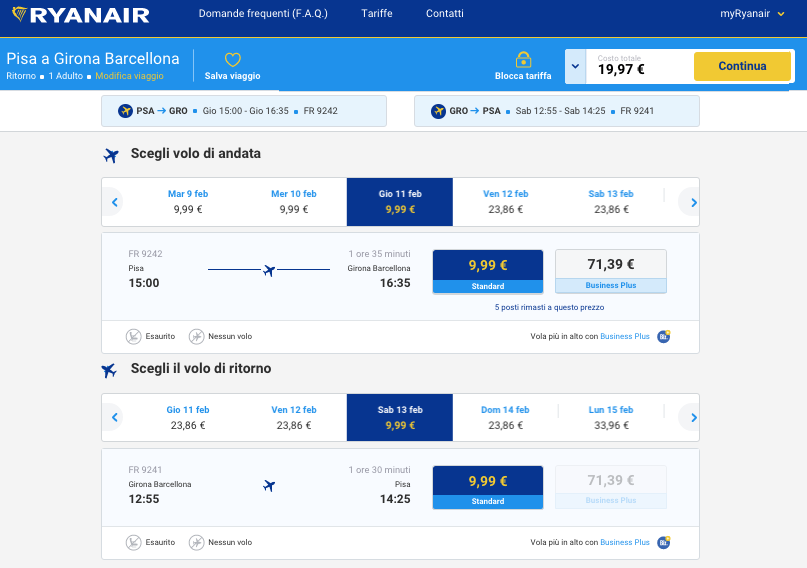 biglietti aerei low cost per girona