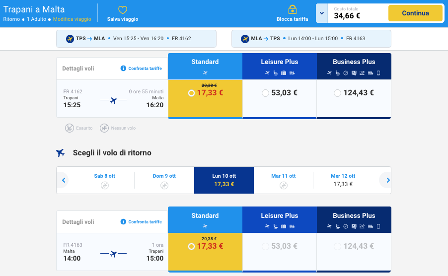 voli low cost per malta ryanair