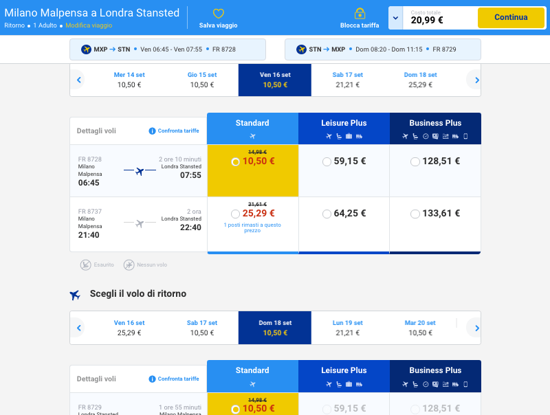 voli ryanair scontati