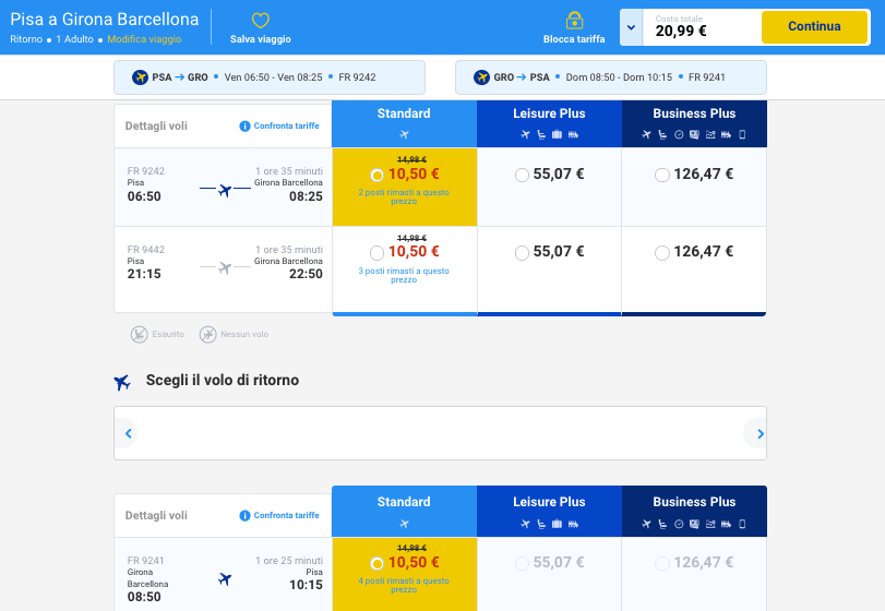 voli ryanair scontati