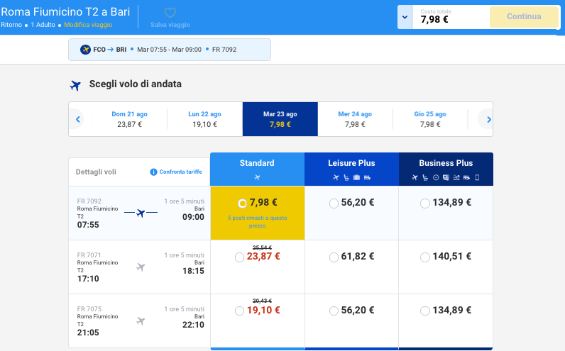 voli ryanair scontati