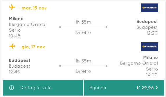 voli per budapest