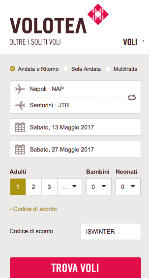 codice sconto volotea
