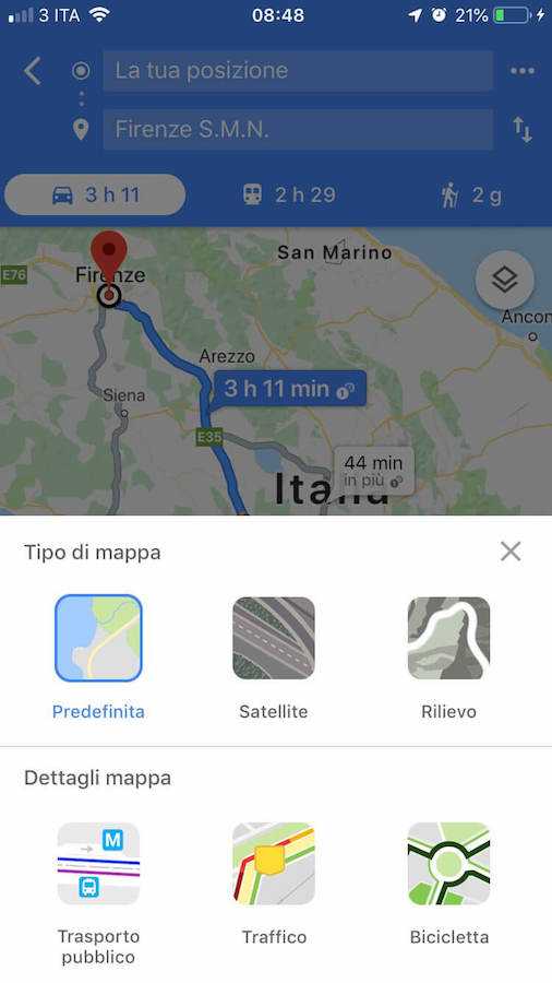 google maps indicazioni stradali 2